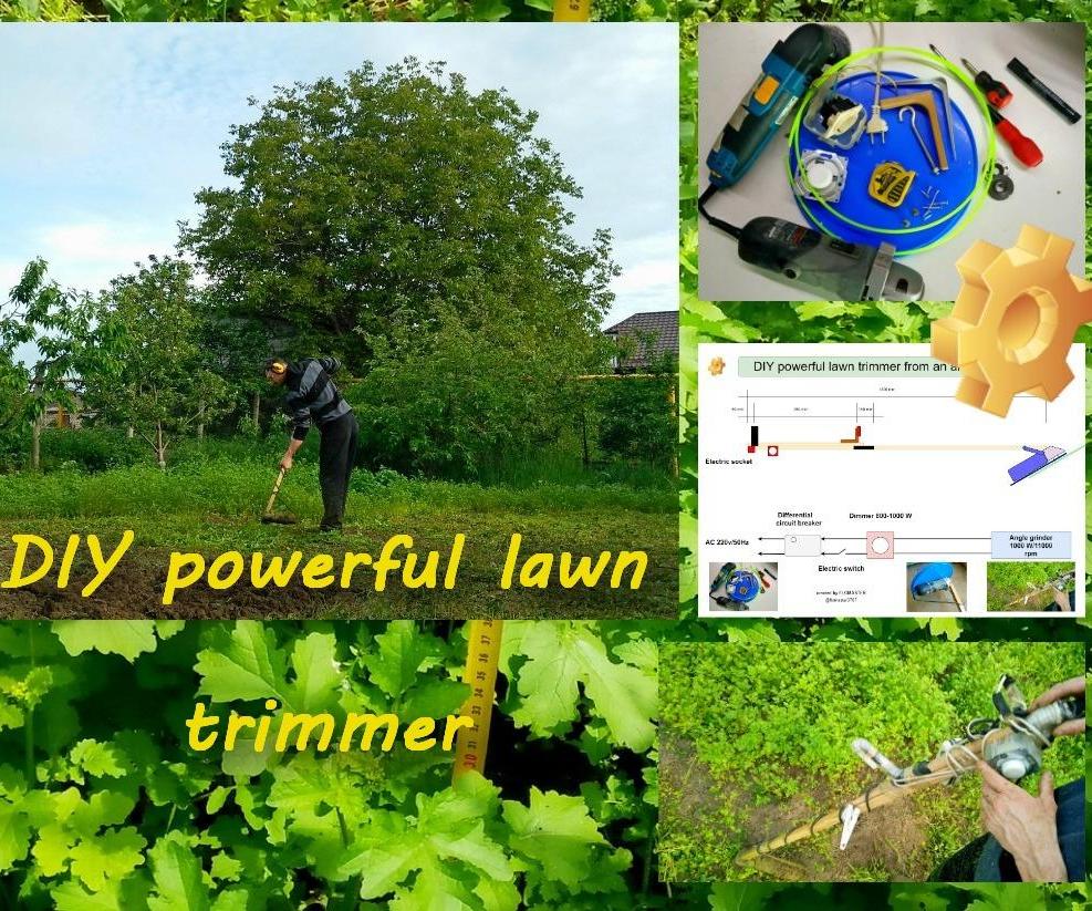 DIY Powerful Lawn Trimmer From an Angle Grinder
