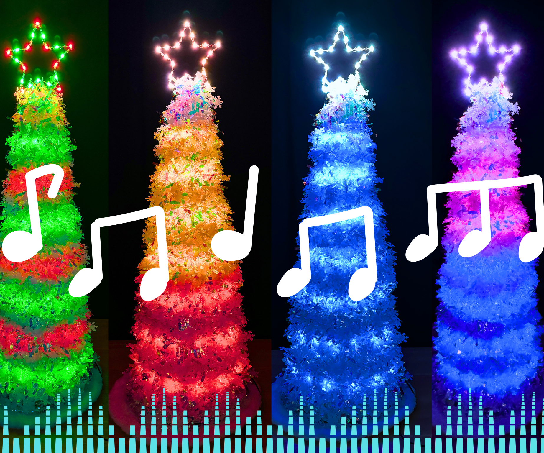 Make a LED Christmas Tree That Syncs to Music! (Custom Build From Scratch)