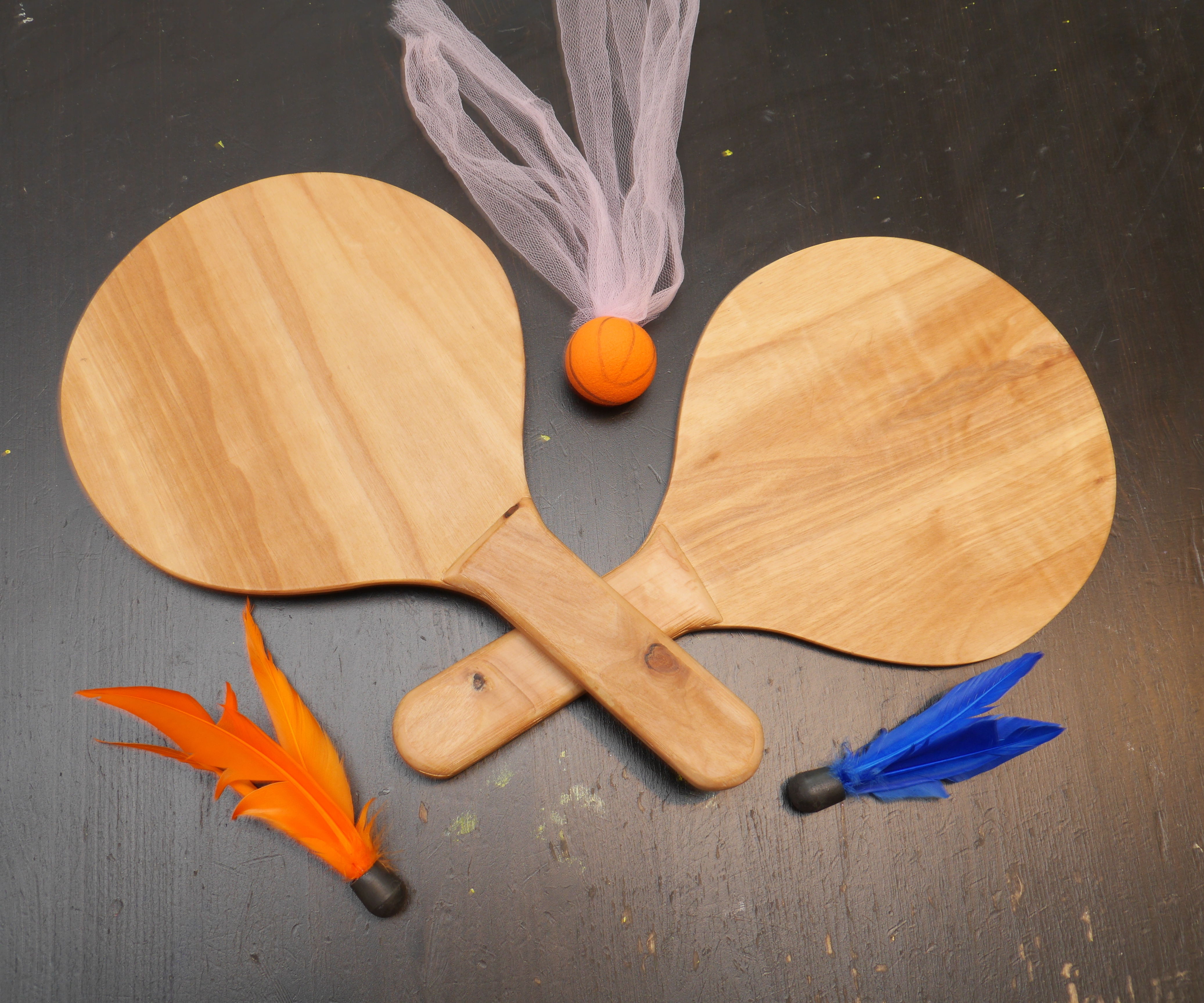 Wooden Paddles for Use With Goodminton/Jazzminton Birdies
