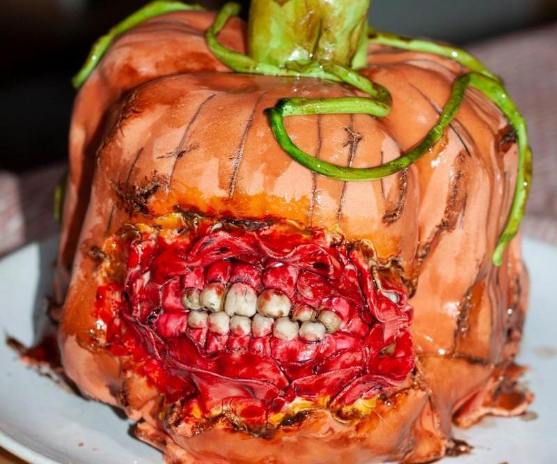 Zombie Pumpkin Cake - Eat It Before It Eats You!