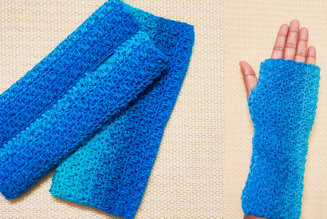 Cool Seaway Crochet Fingerless Gloves