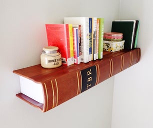 Leather-Bound Floating Book Shelf