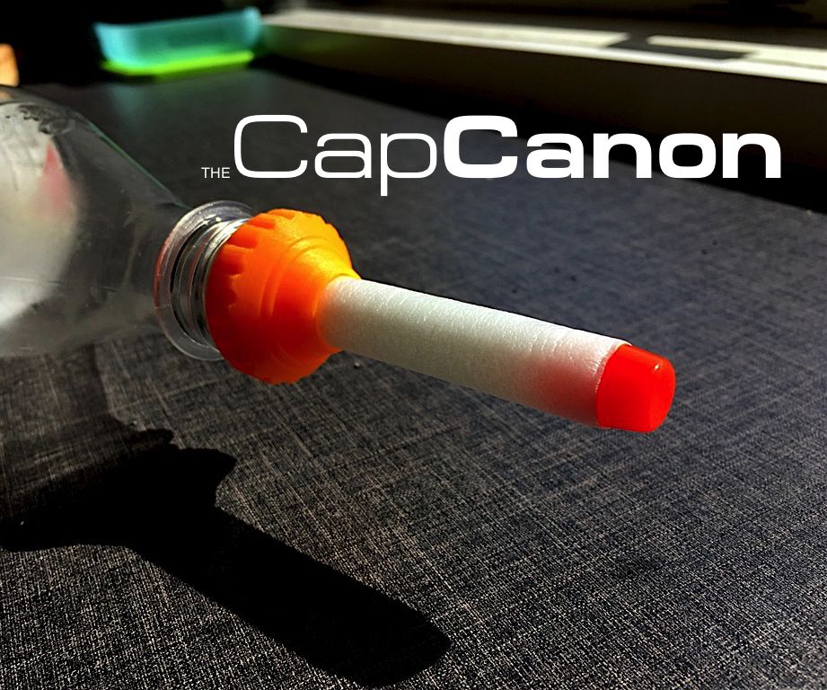 CapCanon: PET Bottle foamdart/water canon. NERF compatible! (3D Printed)
