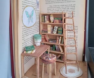 Miniature Library in a Book
