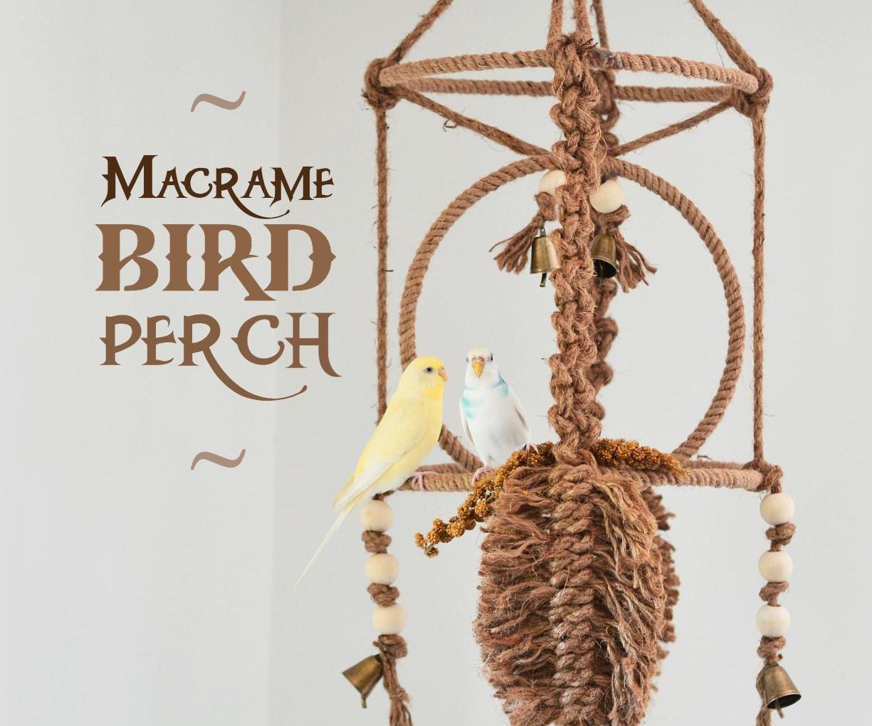 Macrame Bird Perch