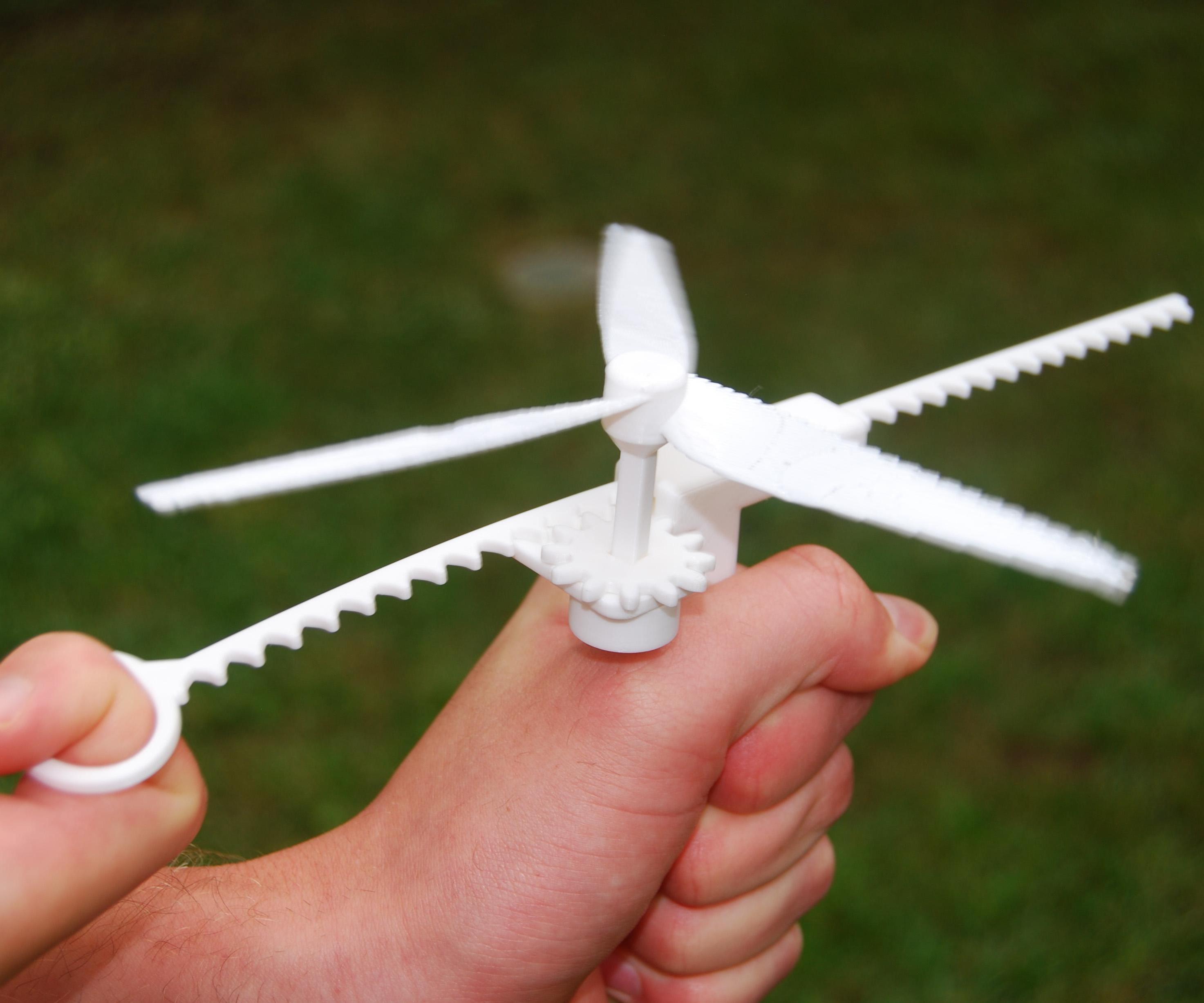 3D-Printed Beyblade-Style Propeller Launcher