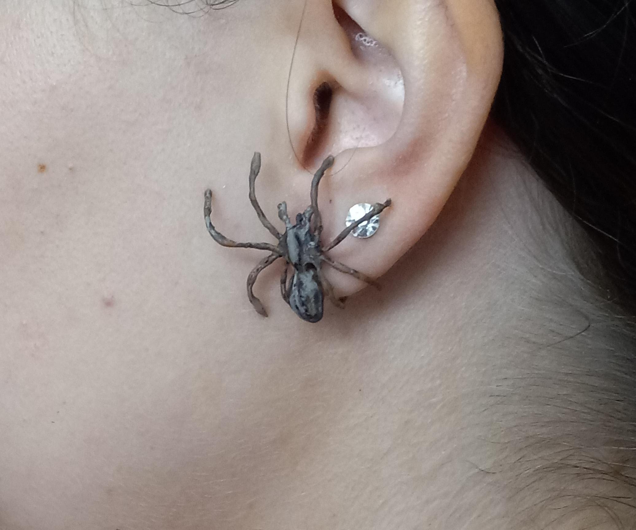 Realistic Spider Earrings