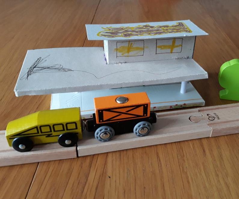 Low Cost Railway Station for Toy Train (from Scrap).