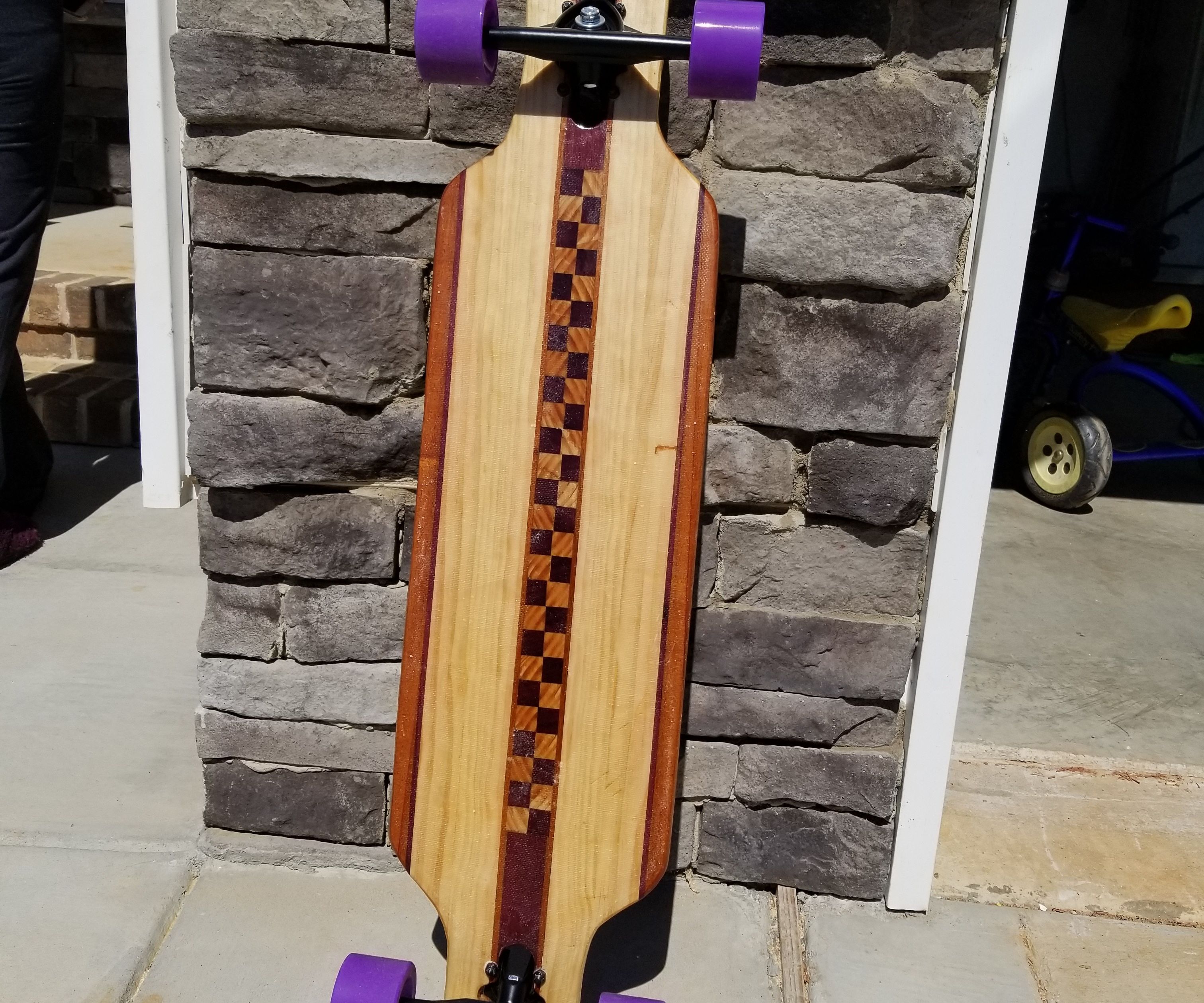 Purple Heart Wood Longboard