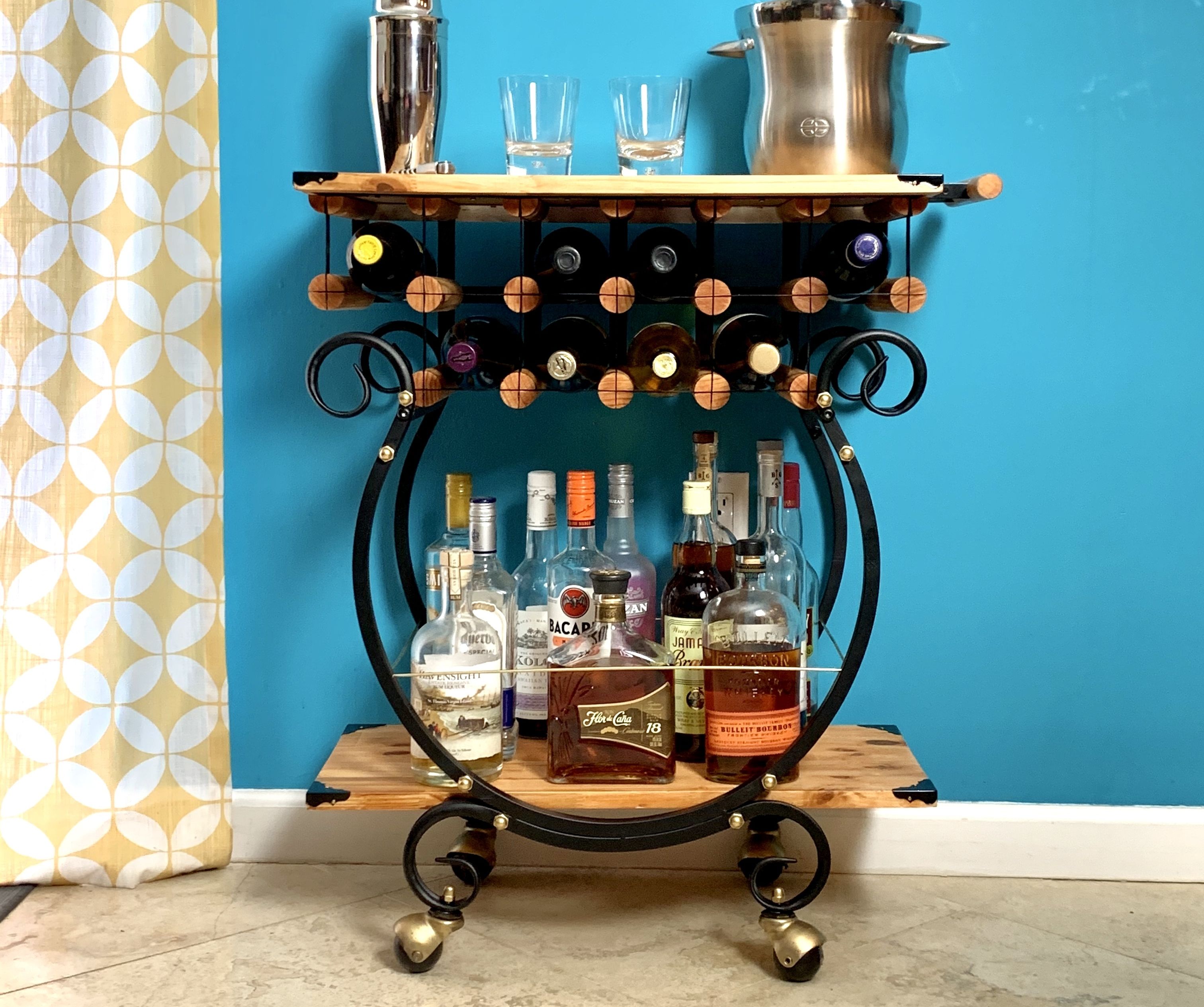 Wine & Liquor Storage Out of a Firewood Rack! 