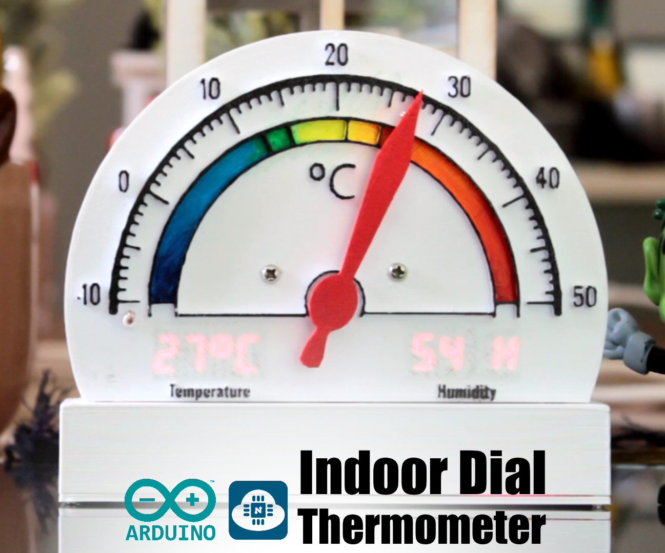 NodeMCU Based: 3D Printed Indoor Gauge Thermometer