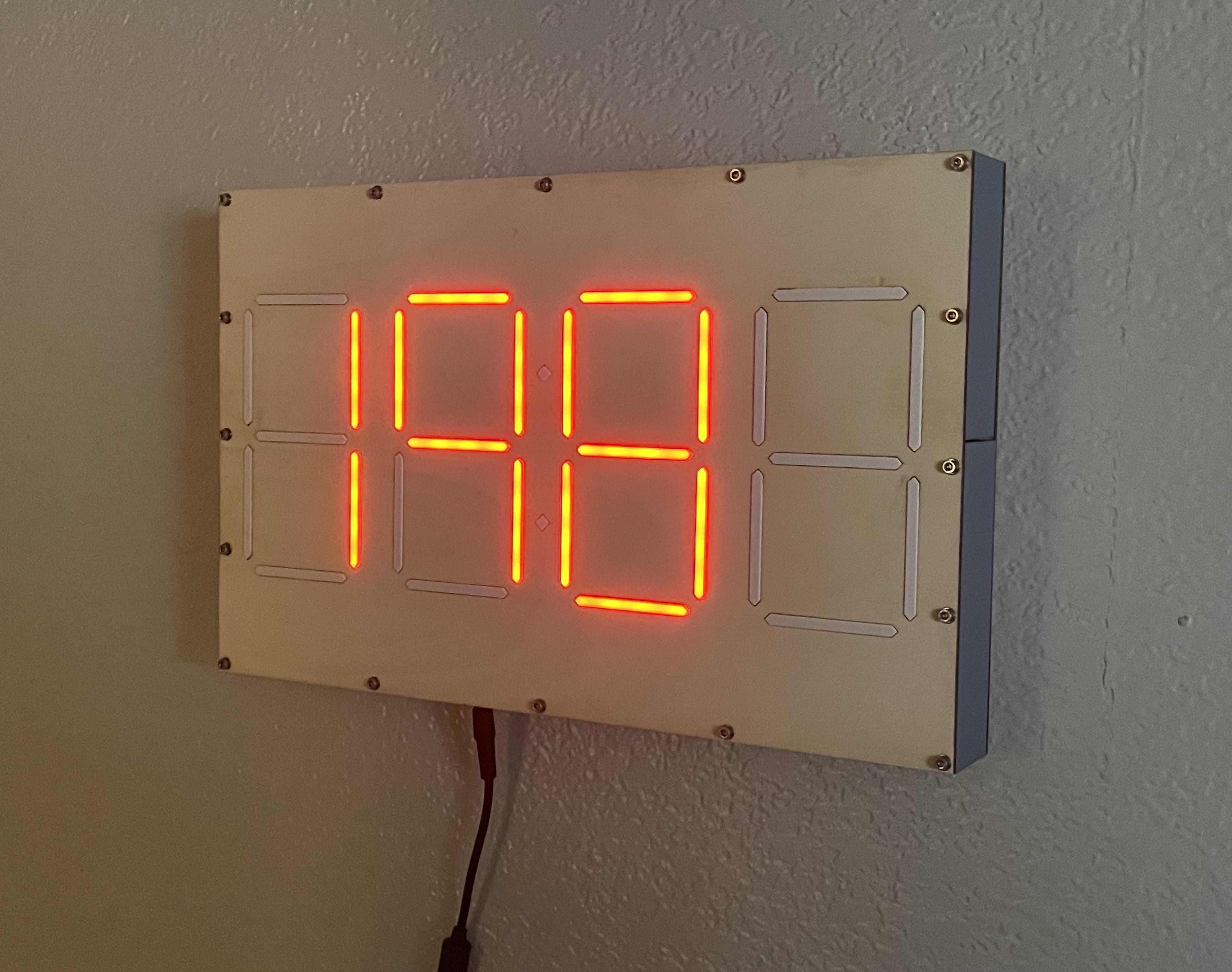 SubscriberBoard - a Home Assistant-connected Oversized 7-segment Display