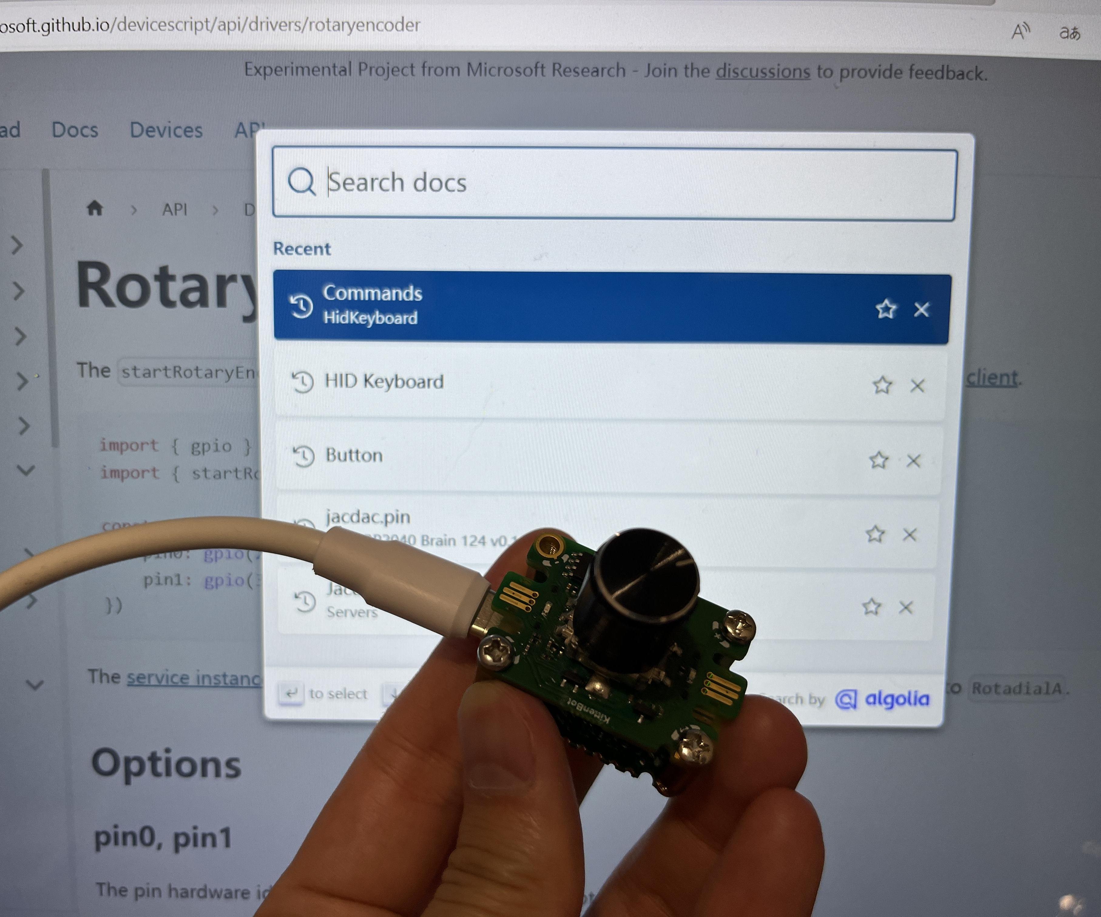 Rotary Button in DeviceScript