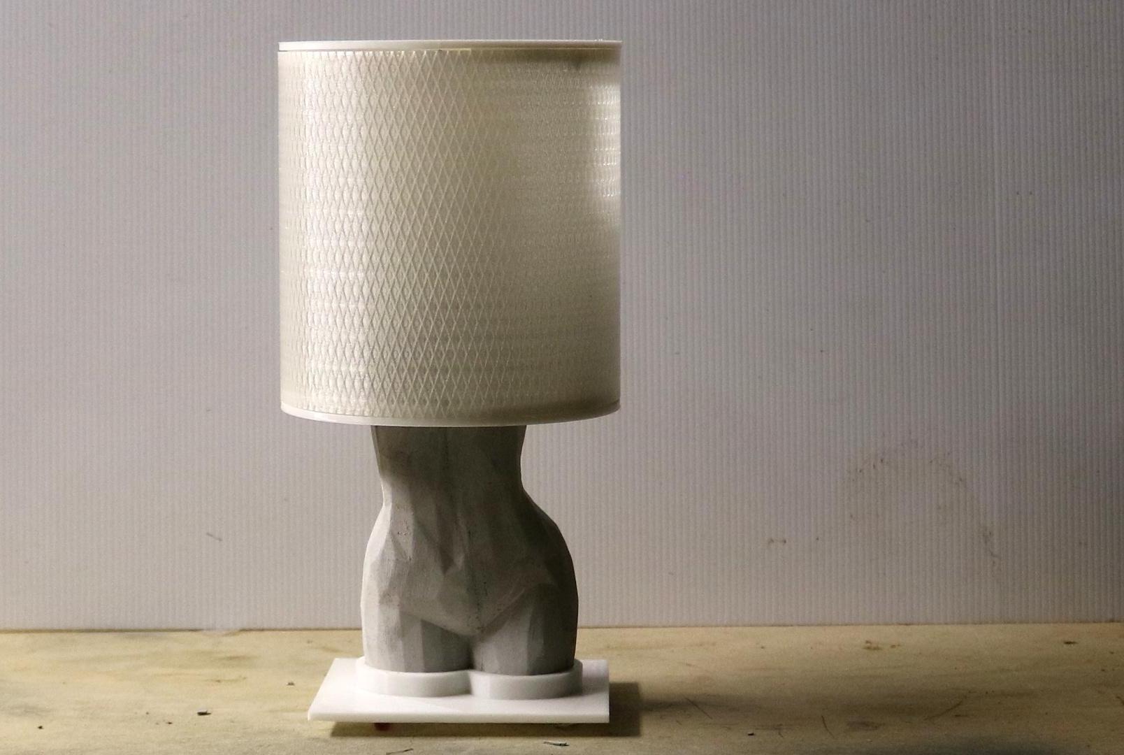 Cement and Neopixel Lamp