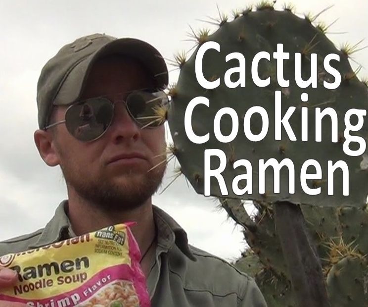 Cooking Ramen in a Cactus