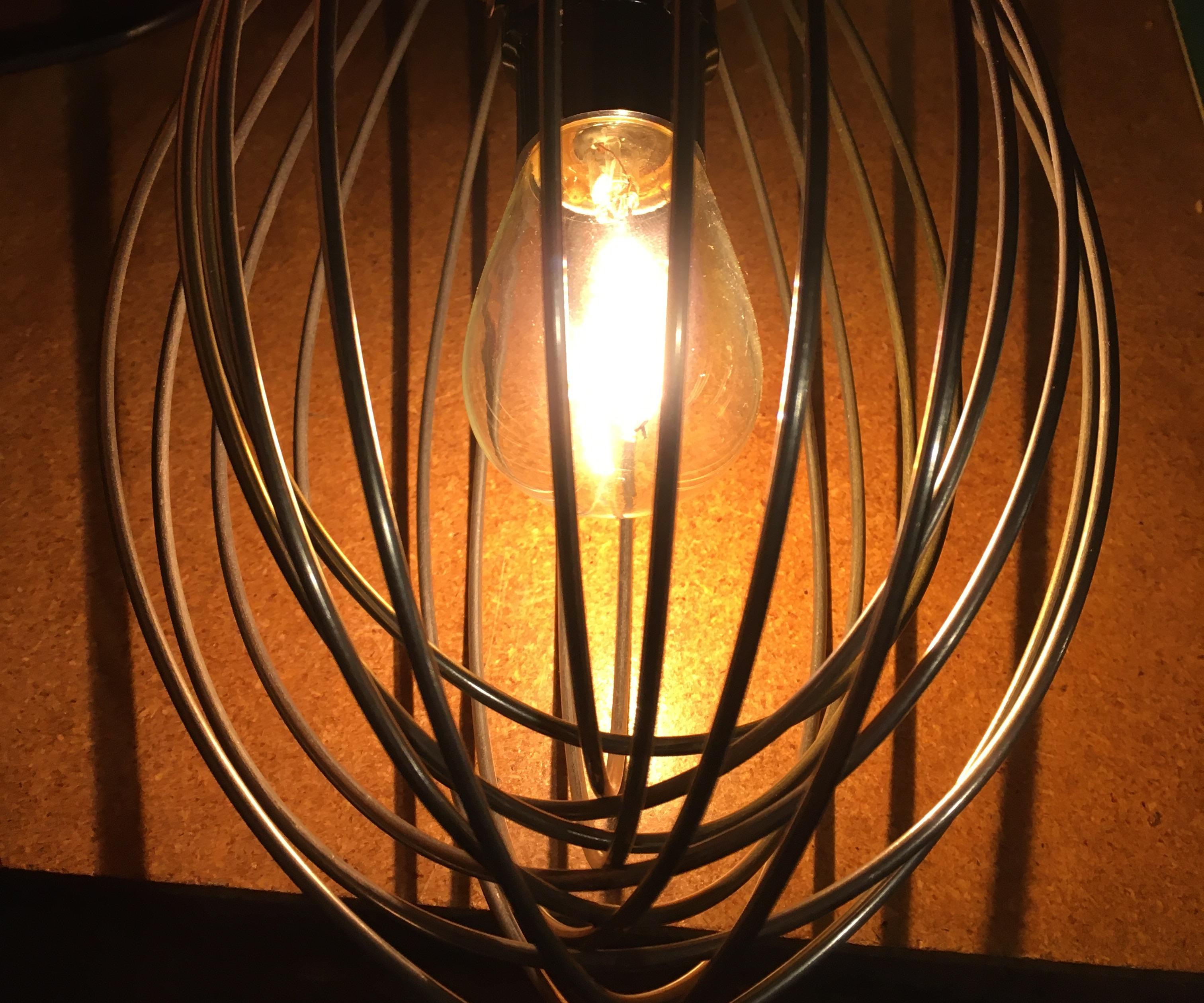 Turn an Industrial Whisk Into a Lamp
