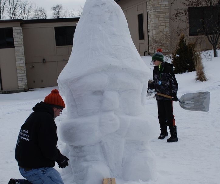 Snow Sculpture From a Box