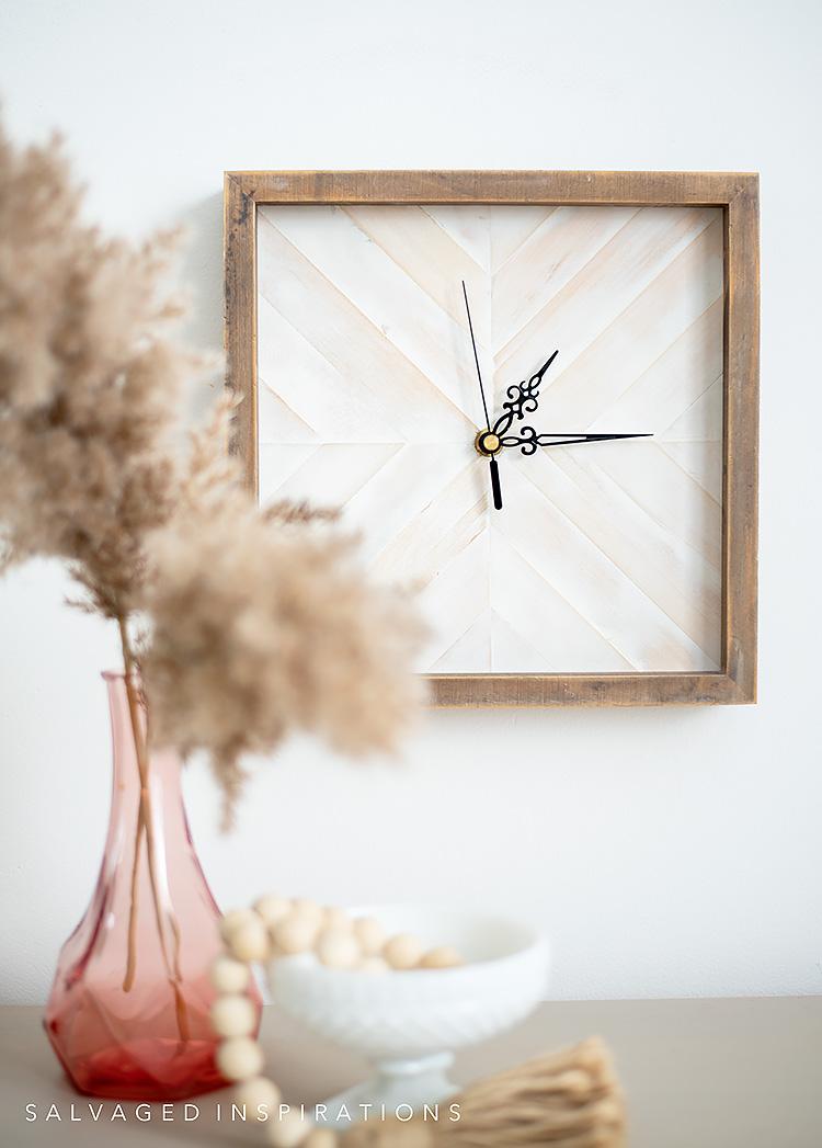 DIY Wood Clock Made From Recycled Items