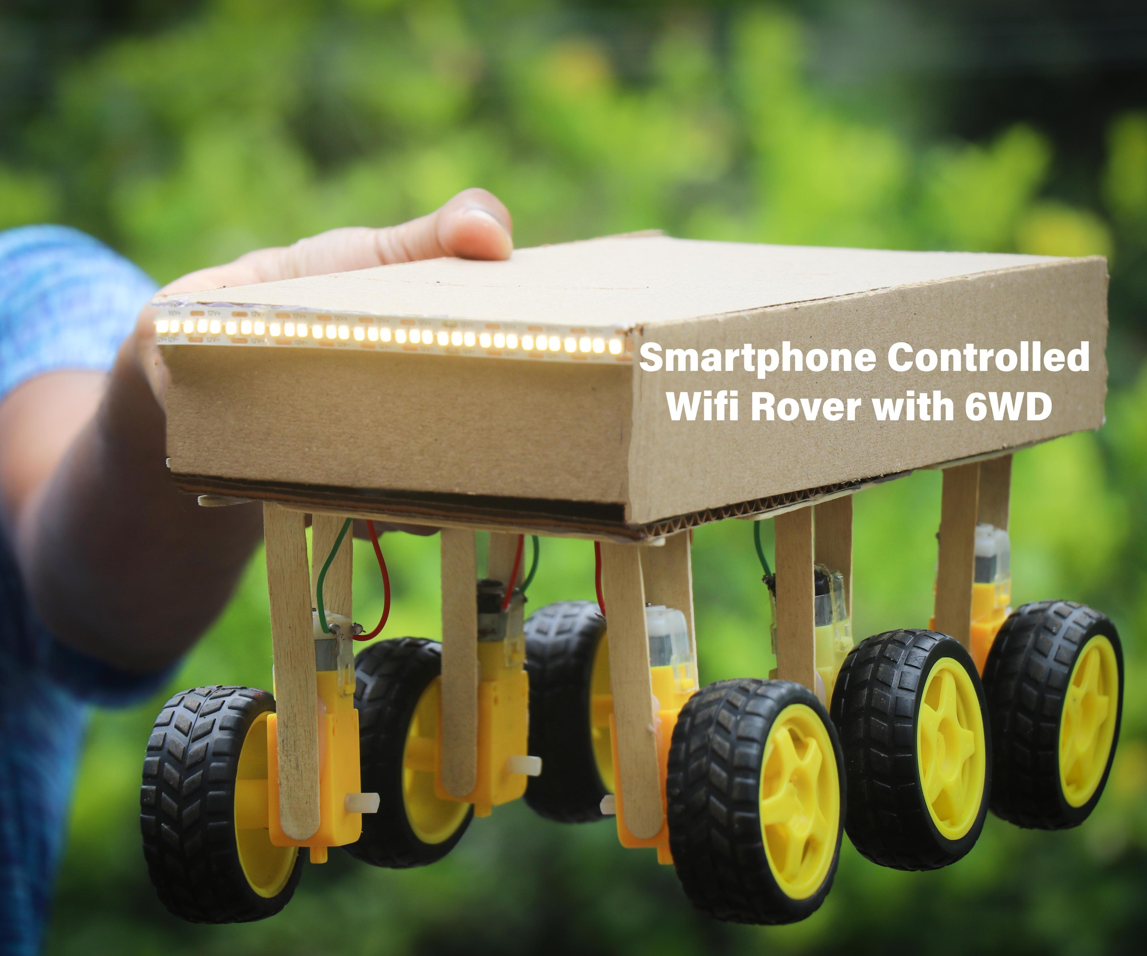 Make Robot Car That Is Smartphone Controlled With 6WD