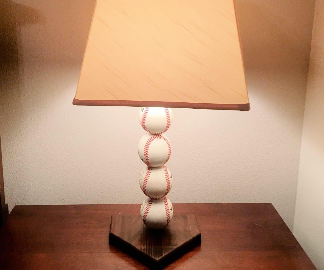 DIY Baseball Lamp