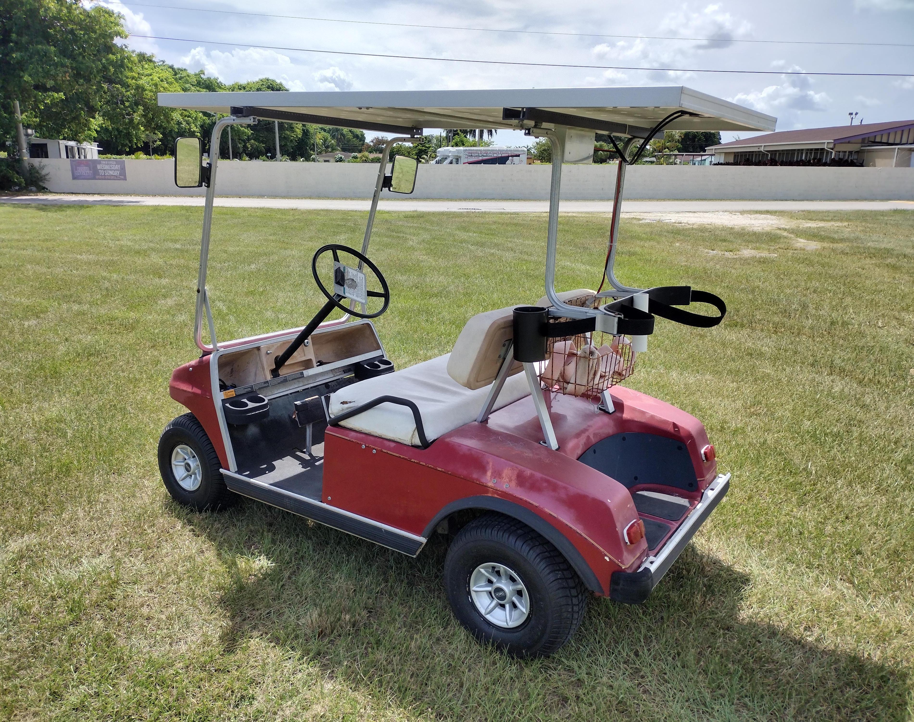 Solar Golf Cart on a Budget - a Self Charging Battery Bank on Wheels