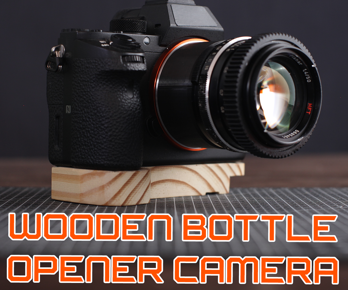 Camera Wooden Grip With Bottle Opener